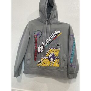 Staple Men Hoodie M Gray Addison Pigeon Logo Long Sleeve Fleece Pullover